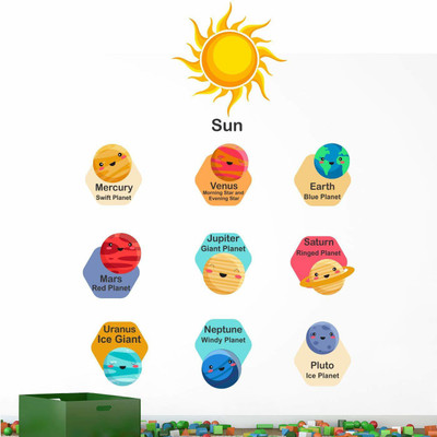 stylishdecor 60 cm m...sun control all planates Self Adhesive Sticker(Pack of 1)
