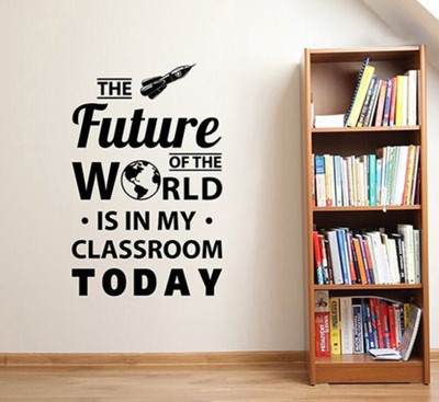 SnappyVinyl 75 cm The Future Of The World Self Adhesive Sticker(Pack of 1)
