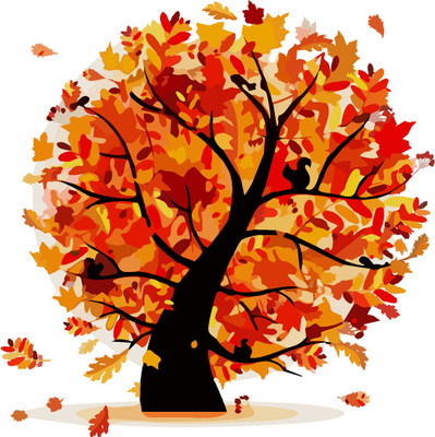 udhaya 100 cm Tree wall sticker Self Adhesive Sticker(Pack of 1)