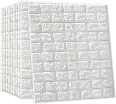 Onbet Embossed Architecture White Wallpaper(L x W: 77 cm x 77 cm)