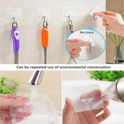 Shreejee Adhesive Hooks Kitchen/Bathroom/Cabinet MultiFunction Utility Hook Pinx30.35 Hook 30(Pack of 30)