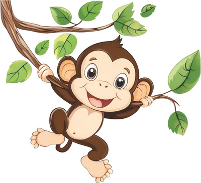 Signex Print Media 18 inch Cartoon Wall Stickers for Kids Room | PVC Vinyl Wall Decals for Nursery Bedroom Self Adhesive Sticker(Pack of 1)