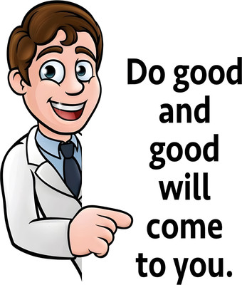 Dumdic 30 cm Do Good And Good Will Come A4 Strong Self Adhesive Sticker(Pack of 1)
