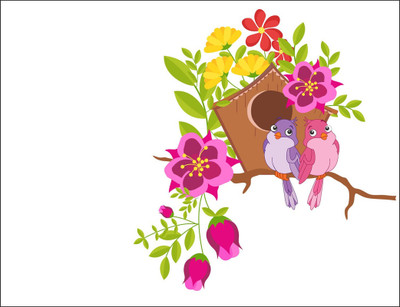 Vijaya enterprises 91 cm Birds family huts on tree wall stickersize ( 85x91 cm) Self Adhesive Sticker(Pack of 1)