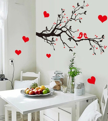 Vaah 85 cm Bestseller Love Birds Self Adhesive Sticker(Pack of 1)