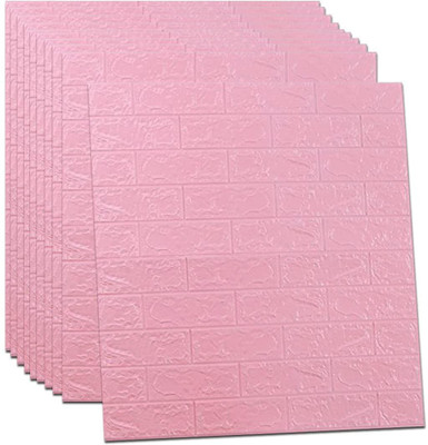 Bhattenterprise 77 cm 3D Brick Wallpaper - Self Adhesive PE Foam Brick Design Wall Stickers / DIY Self Adhesive Sticker(Pack of 1)