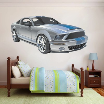 Art Kafe 46 cm Grey Car Wall Sticker Self Adhesive Sticker(Pack of 1)