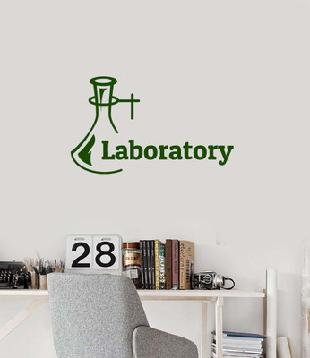 SnappyVinyl 27 cm Word Lettering Lab Science Self Adhesive Sticker(Pack of 1)
