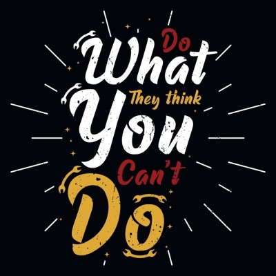 surmul 20 cm Do What They Think You Can't Do Poster Defy Expectations Quotes 8x8 Inch Self Adhesive Sticker(Pack of 1)