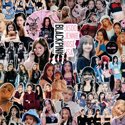 Animes On Trend 3 inch BLACKPINK - JENNiE JISOO LISA ROSE - Best Gift for BLACKPINK Fan Girls & Boys Self Adhesive Sticker(Pack of 33)