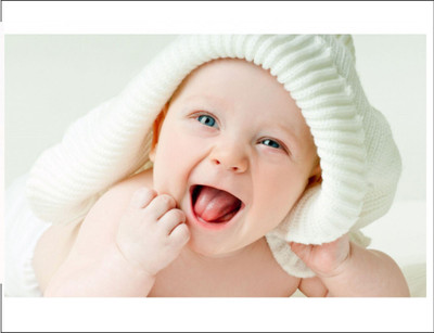 Vijaya enterprises 80 cm Smiling cute baby poster livingroom,kidsroom,poster size (80x50 cm ) Self Adhesive Sticker(Pack of 1)