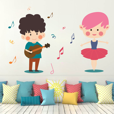 fuzzy 80 cm Music Self Adhesive Sticker(Pack of 1)