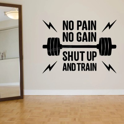 Xskin 30 cm Gym, Wall Sticker PVC Vinyl Self Adhesive Sticker(Pack of 1)