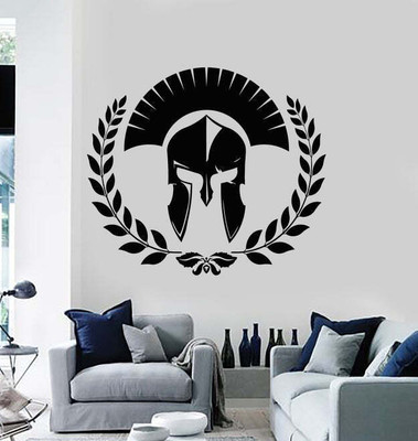 Xskin 27 cm Spartan Soldier Symbol Helme Self Adhesive Sticker(Pack of 1)