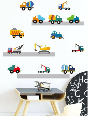 JAAMSO ROYALS 60 cm Cartoon Car Diy Wall Decal Self Adhesive Sticker(Pack of 1)