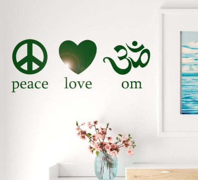 SnappyVinyl 24 cm e Yoga Symbol Spirit Mind Self Adhesive Sticker(Pack of 1)