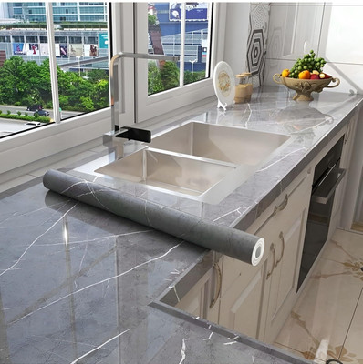 LAVEK Vinyl Abstract Grey Wallpaper(L x W: 60 cm x 200 cm)