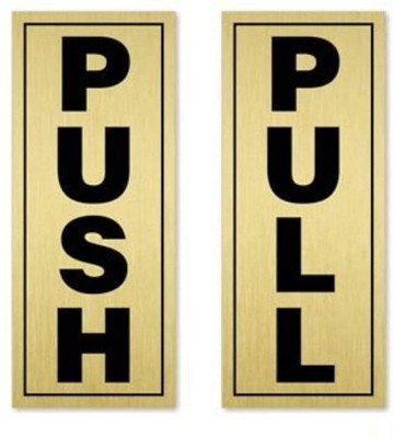 KRYTONE Push and Pull Sign, Emergency Sign(Reflective Sign)