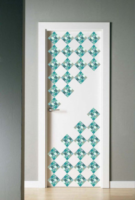 VCREATE DECOR 58 cm Blocks Design Wall Sticker & Decal Size -( 58 cm x 58 cm ) Self Adhesive Sticker(Pack of 1)