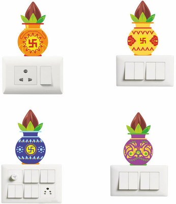 Crown Decals 15 cm Switch board sticker Self Adhesive Sticker(Pack of 1)