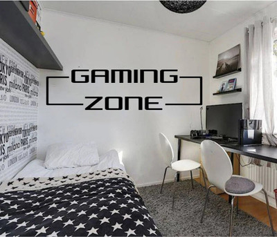 SnappyVinyl 120 cm Gaming Zone Video Game Self Adhesive Sticker(Pack of 1)
