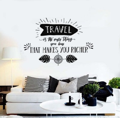 SnappyVinyl 33 cm Travel Only Thing You Bu Self Adhesive Sticker(Pack of 1)