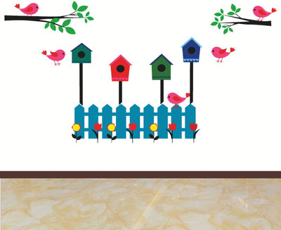 walkart 1 cm birds Removable Sticker(Pack of 1)