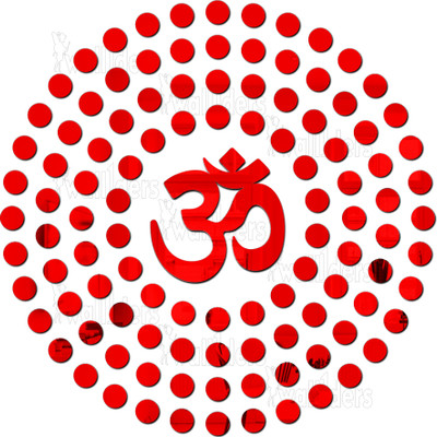 wall1ders 60 cm Om 100 Dots Self Adhesive Sticker(Pack of 101)