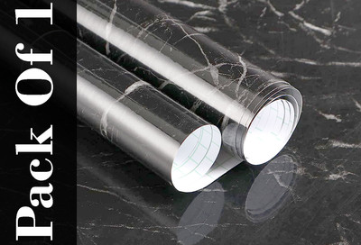 Wallcol Vinyl Abstract Black Wallpaper(L x W: 200 cm x 60 cm)