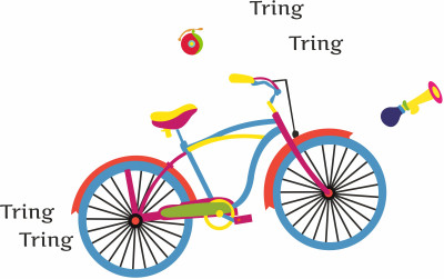 Aashrut decor 47 cm Decorative Bicycle Wall Sticker 47cm X 76cm Self Adhesive Sticker(Pack of 1)