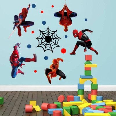 Art Kafe 61 cm Spiderman's Circle Wall Sticker Self Adhesive Sticker(Pack of 1)