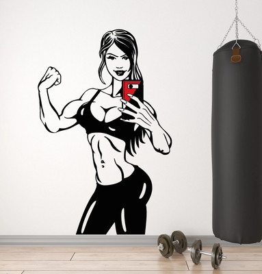 marvellous 80 cm m_selfiiegirlfitness Self Adhesive Sticker(Pack of 1)