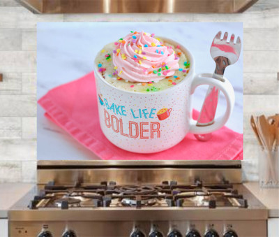 Epithet Studio 76 cm Cup Cake Waterproof and Anti Oil Stain Kitchen Wall Sticker Self Adhesive Sticker(Pack of 1)