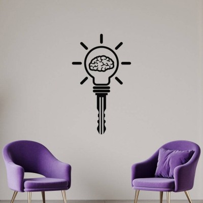 SnappyVinyl 27 cm Brain Power Wall Sticker PVC Vinyl Self Adhesive Sticker(Pack of 1)