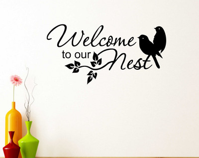WALLSTICK 90 cm Welcome To Our Nest Removable Sticker(Pack of 1)