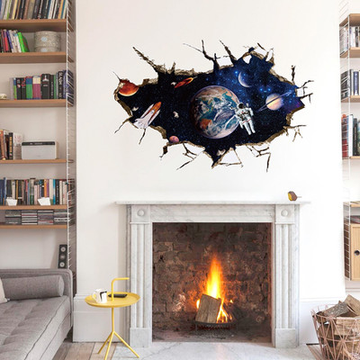 Flipkart SmartBuy 60 cm 3D Outer Space Astronauts Wall Sticker for Home (60CM x 90CM) Self Adhesive Sticker(Pack of 1)