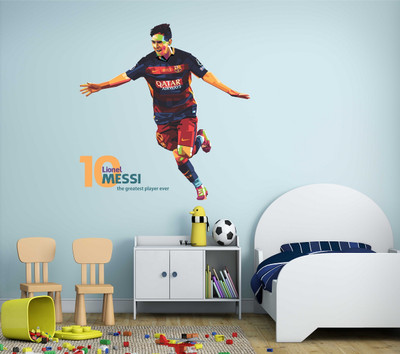 WALLSTICK 85 cm Lionel Messi Removable Sticker(Pack of 1)
