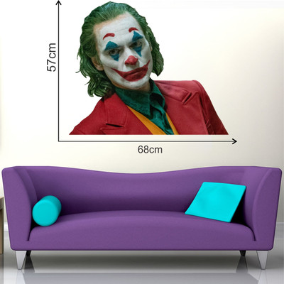 SAI DESIGNS 68 cm sad joker joker design(68x57) Self Adhesive Sticker(Pack of 1)