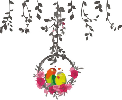 udhaya 100 cm Beautiful Multicolour Bird wall sticker Self Adhesive Sticker(Pack of 1)