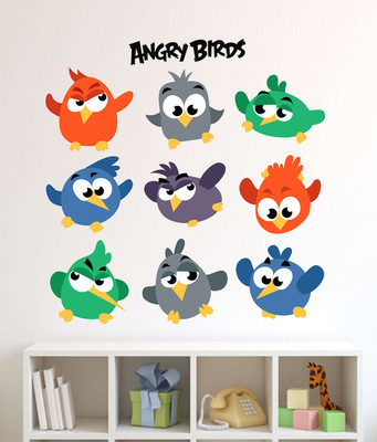 Wallzone 60 cm Angry Birds Removable Sticker(Pack of 1)