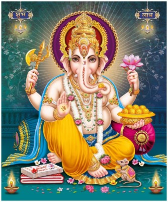 Asmi Collections 72 cm Beautiful God Ganesha Poster Self Adhesive Sticker(Pack of 1)