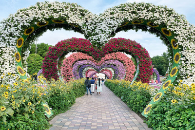 RKDECOR 45.72 cm Flowers Garden Scenery Poster for Livingroom Home Wall Decor (Size24x18 Inch)S3 Self Adhesive Sticker(Pack of 1)