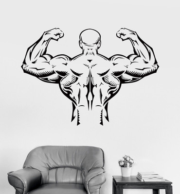 marvellous 82 cm m_backshoulderwallldecal Self Adhesive Sticker(Pack of 1)