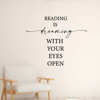SnappyVinyl 27 cm Reading Room Library Books Self Adhesive Sticker(Pack of 1)