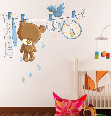 HAPPYSTICKY 80 cm Cartons Removable Sticker(Pack of 1)