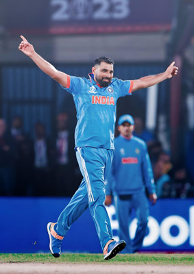 Dumdic 30 cm Mohammed Shami Celebration A4 Strong Self Adhesive Sticker(Pack of 1)