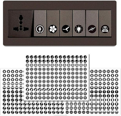 RSB HUB 1.5 cm Switch Sticker For Electric Board Appliances Including 27 Designs Self Adhesive Sticker(Pack of 560)