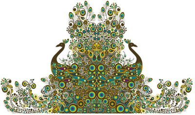 Varadvinayak 75 cm Peacock Art 3D Wall Sticker Self Adhesive Sticker(Pack of 1)