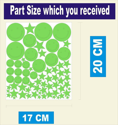 DreamKraft 20 cm Smiley Radium Glow in The Dark Glow in the Dark Sticker(Pack of 1)