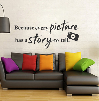 SnappyVinyl 72 cm Picture Quote Self Adhesive Sticker(Pack of 1)